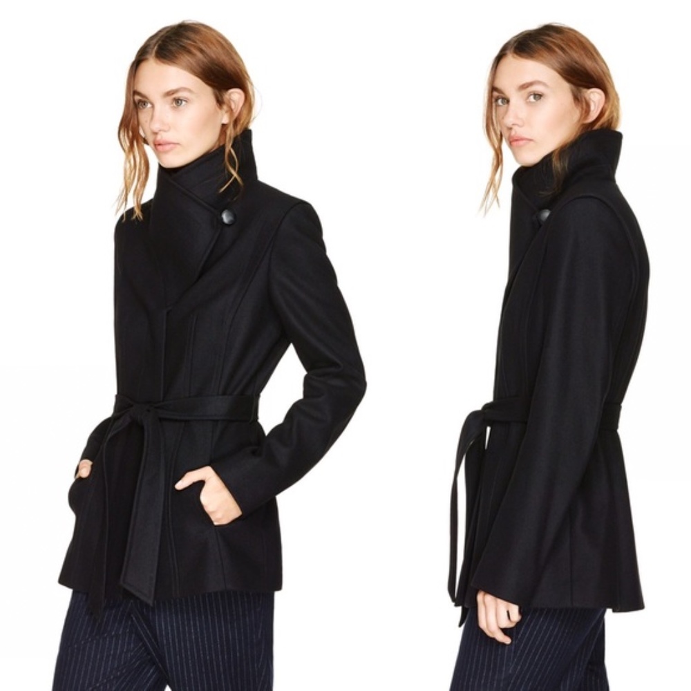 Aritzia Babaton Spencer Wool Coat in Black